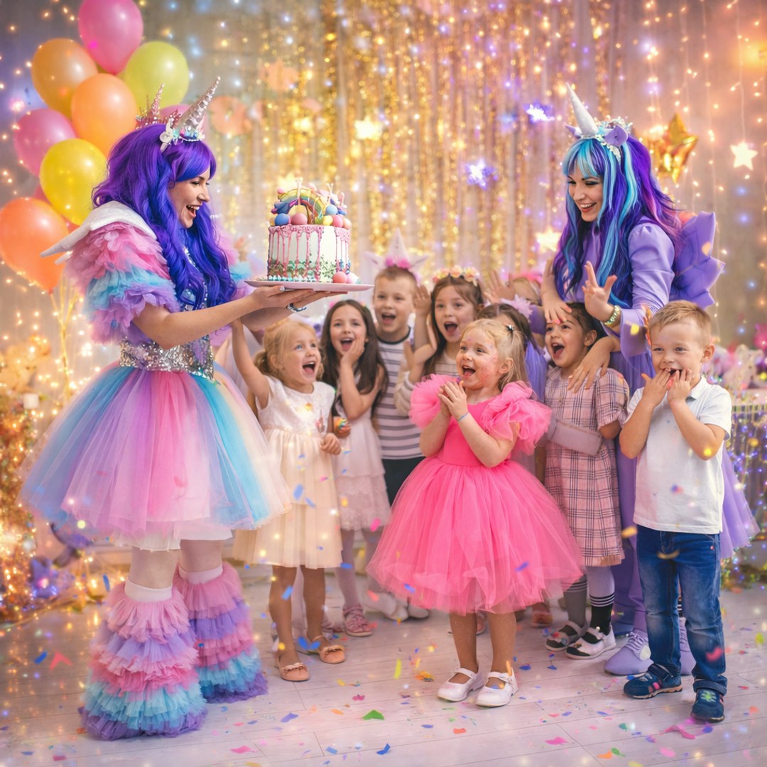 🦄 Аниматоры «Единорожки» на детский день рождения